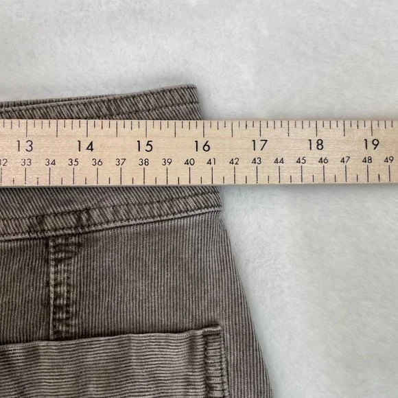 PrAna Merrigan Skirt 10 Corduroy Stretch Button-Through Brown Women's - Picture 8 of 11